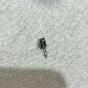 Pandora beveled dangle pearl charm